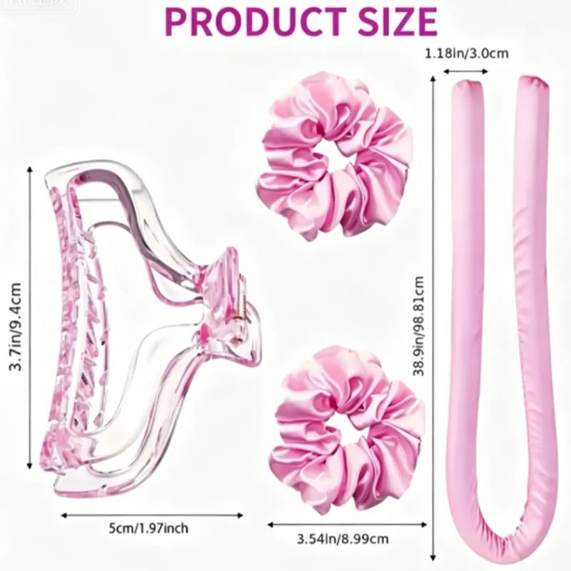 Heatless Curling Rod Set - Soft Overnight Hair Curler