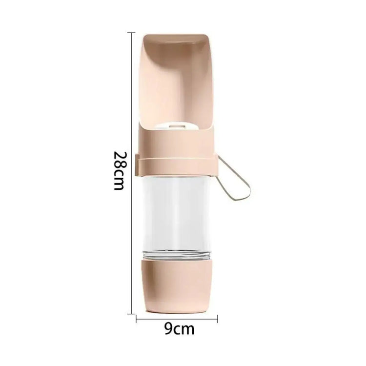 Portable Pet Water Bottle & Food Container - Travel Essential for Dogs & Cats