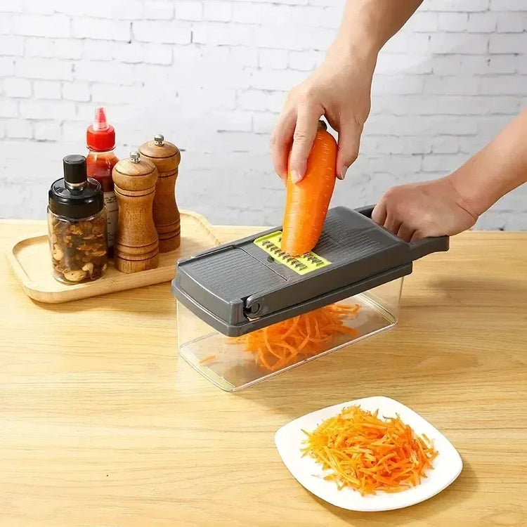 16-Piece Multifunctional Vegetable Chopper & Slicer - All-In-One Kitchen Prep Tool