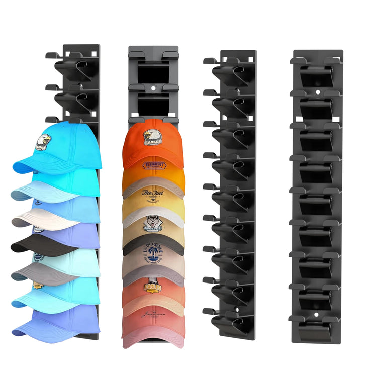 Wall-Mounted Hat Organizer - 2-Piece Set | Holds Up to 20 Caps