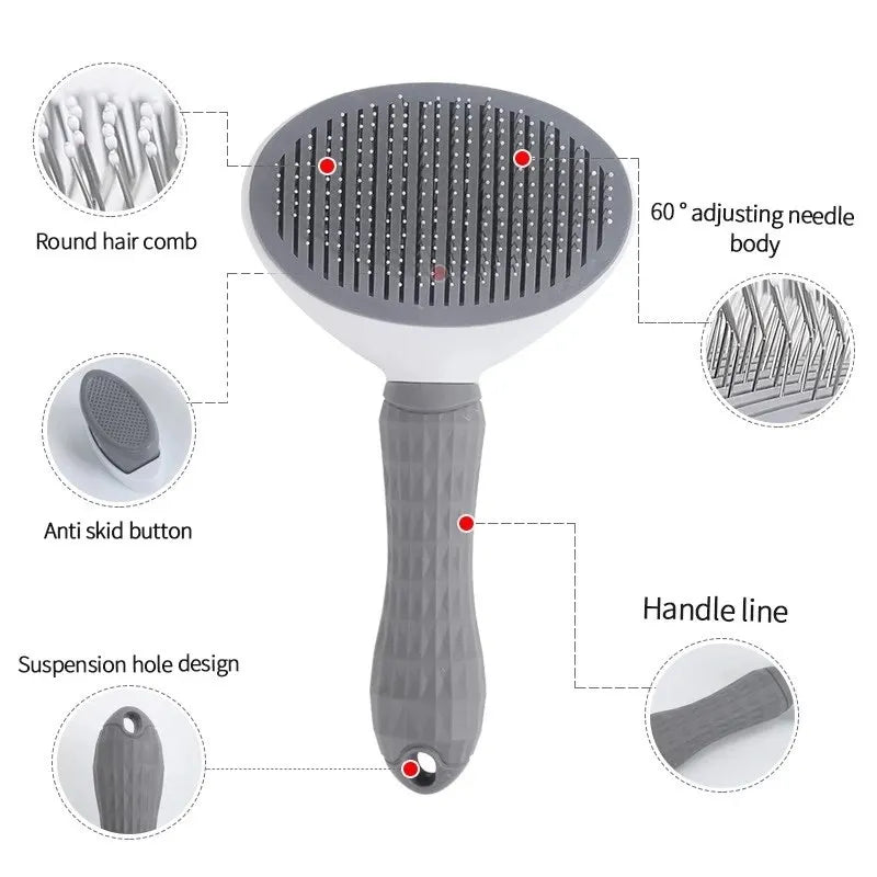 Pet Grooming Brush - Deshedding Brush for Dogs & Cats