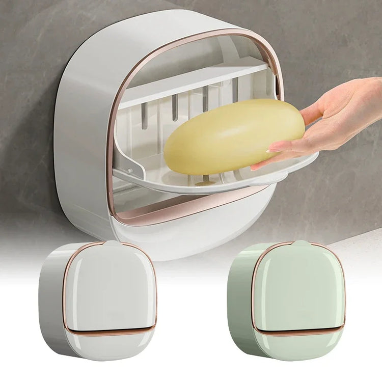 Modern Wall-Mounted Soap Holder - Sleek, Space-Saving Bathroom Organizer