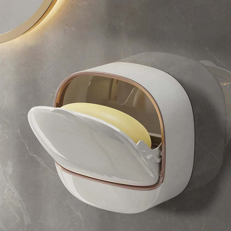 Modern Wall-Mounted Soap Holder - Sleek, Space-Saving Bathroom Organizer