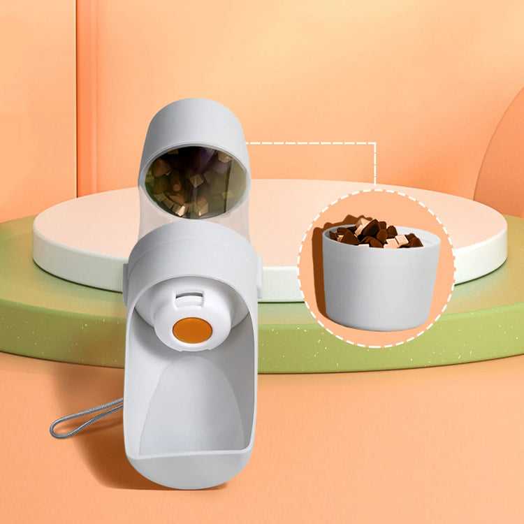 Portable Pet Water Bottle & Food Container - Travel Essential for Dogs & Cats