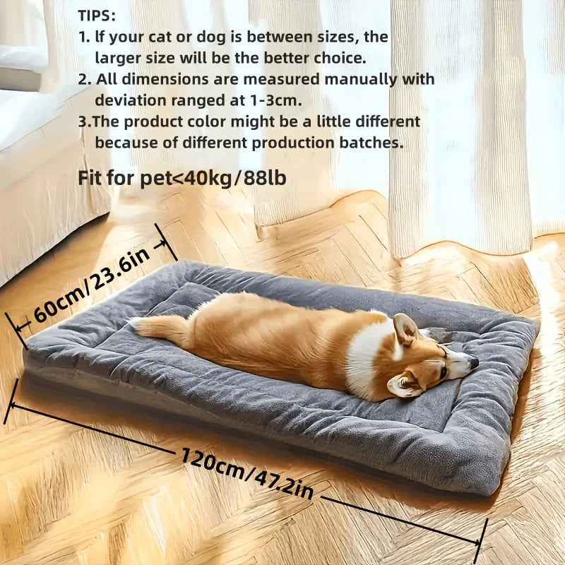 Soft Plush Pet Bed & Cozy Sofa Mat For Dogs & Cats