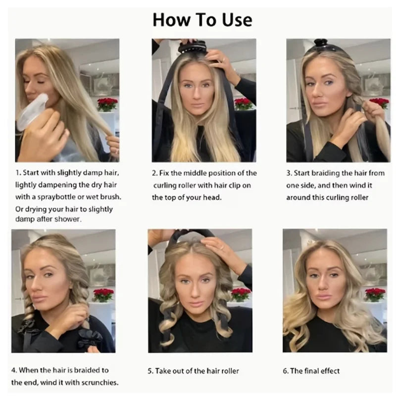 Heatless Curling Rod Set - Soft Overnight Hair Curler