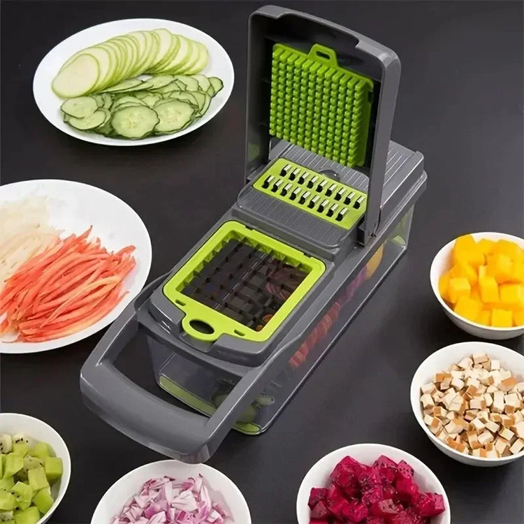 16-Piece Multifunctional Vegetable Chopper & Slicer - All-In-One Kitchen Prep Tool